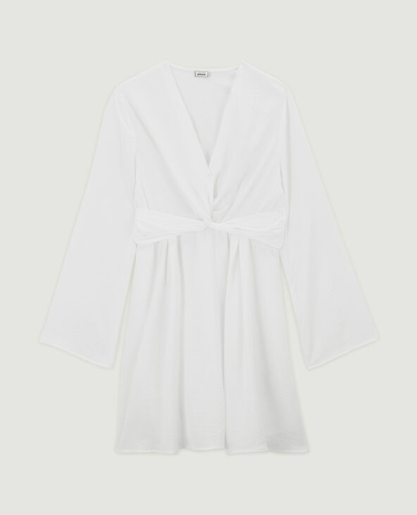 Robe courte effet torsadé devant blanc - Pimkie
