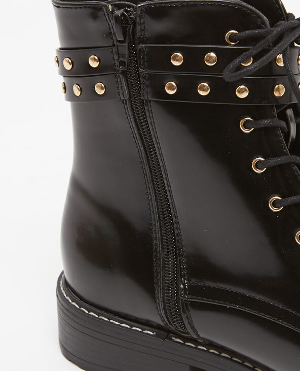 Boots rangers à brides noir - Pimkie