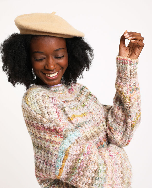 Beret en laine beige - Pimkie