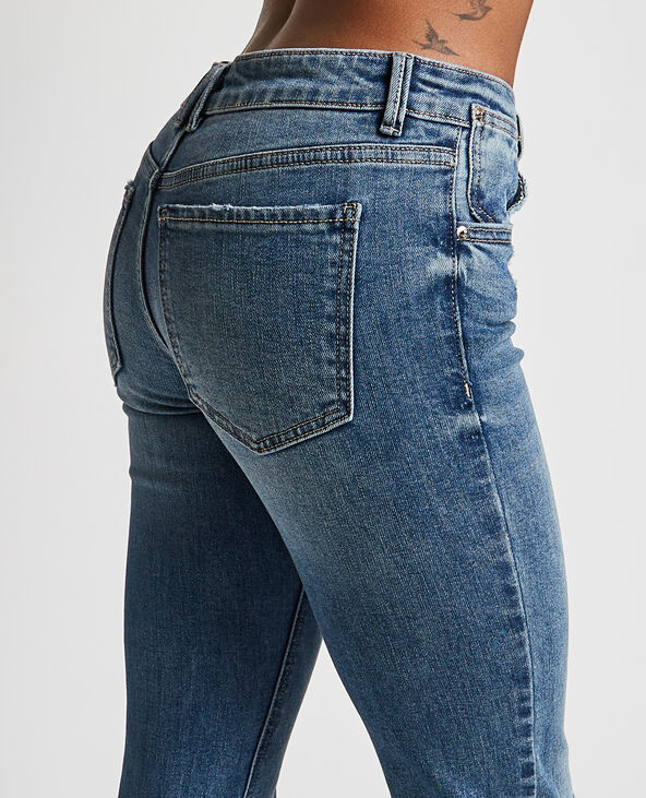 Jean skinny taille basse trashé bleu - Pimkie