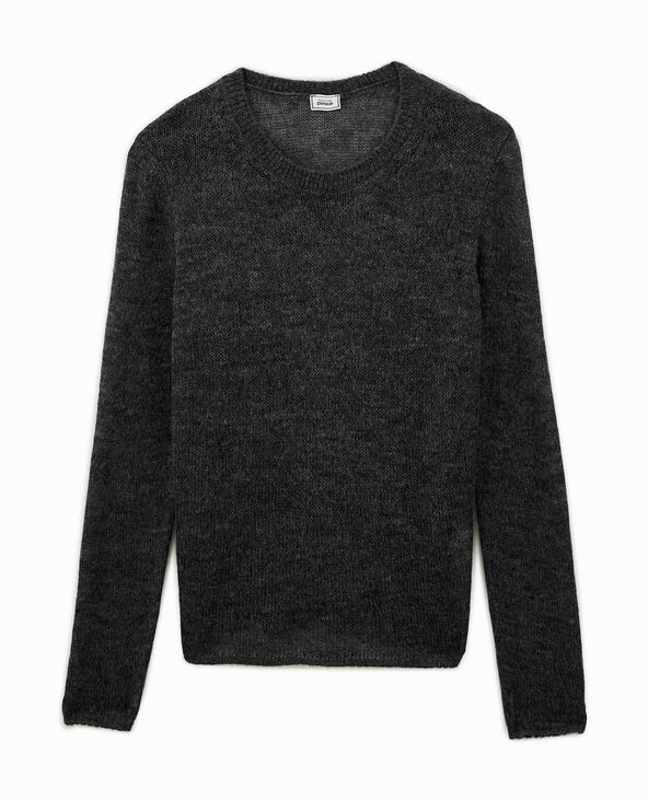 Pull en maille légère et transparente gris foncé - Pimkie