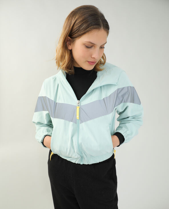 Veste coupe-vent à capuche vert de gris - Pimkie