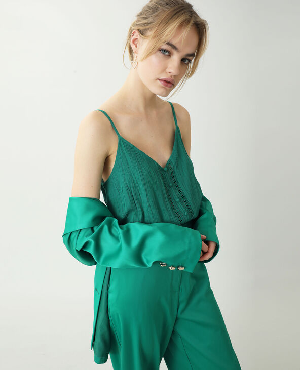 Top plumetis vert émeraude - Pimkie