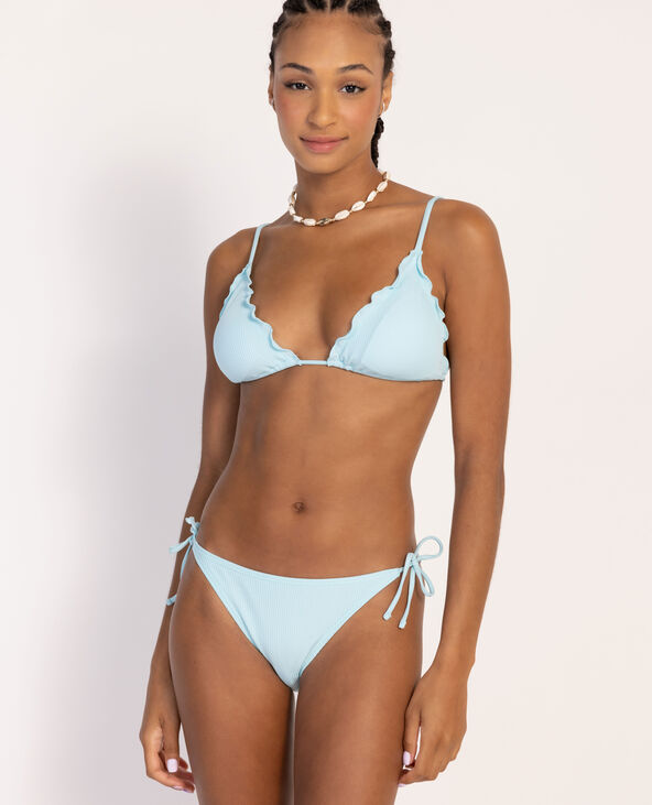 Bas de maillot culotte avec nouettes bleu turquoise - Pimkie