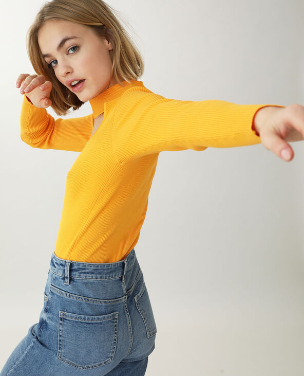 Pull ouvert orange - Pimkie