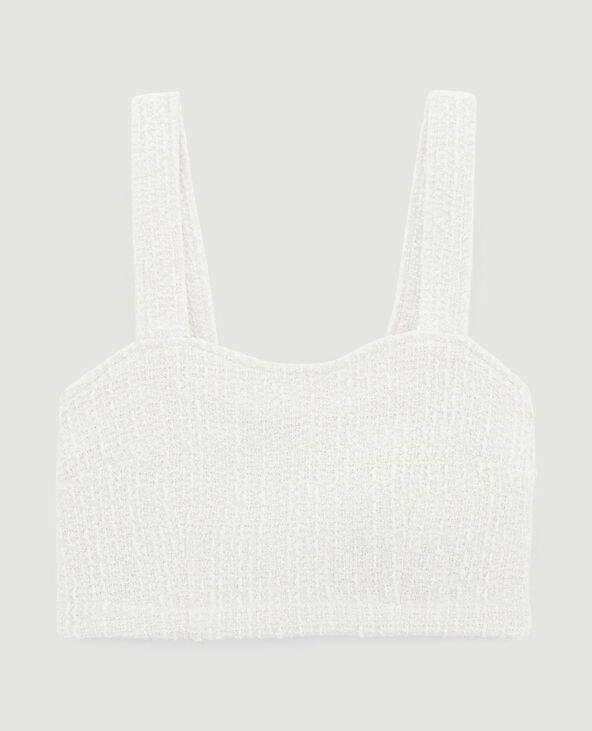 Brassière effet tweed écru - Pimkie