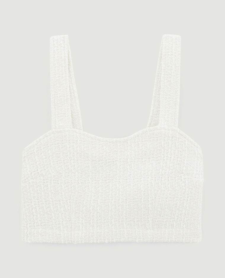 Brassière effet tweed écru - Pimkie
