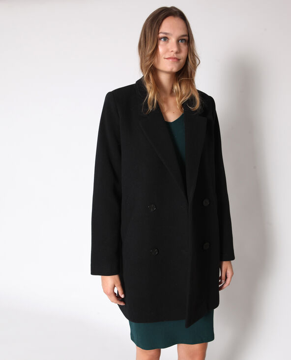 Manteau en laine noir - Pimkie