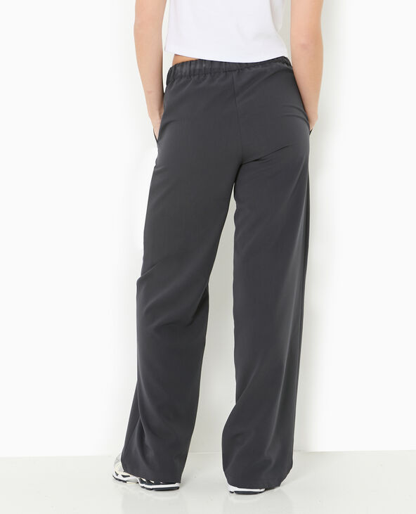 Pantalon large et fluide taille élastiquée gris - Pimkie