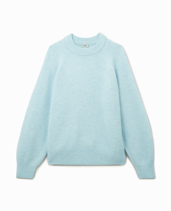 Pull col rond avec laine bleu clair - Pimkie