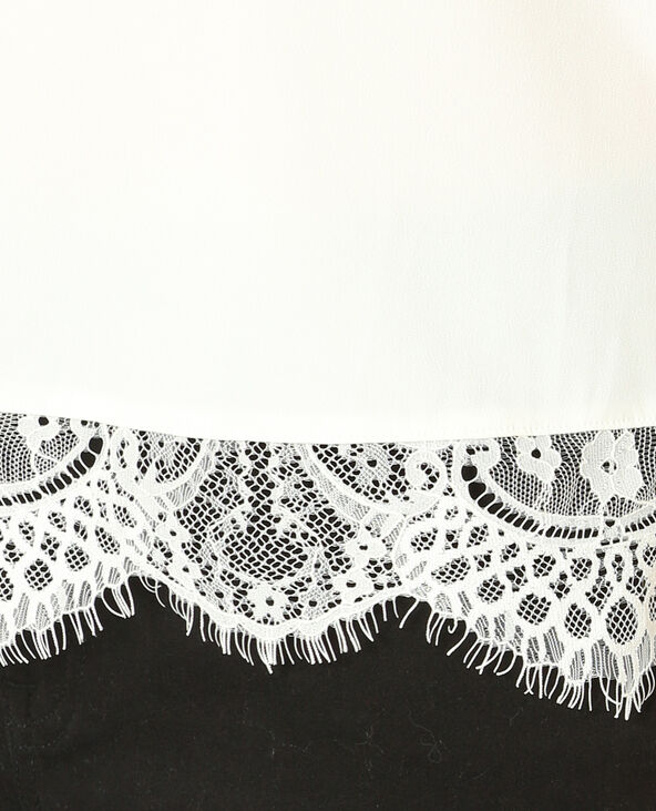 T-shirt en dentelle blanc - Pimkie