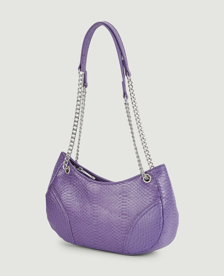 Sac rigide effet serpent violet - Pimkie