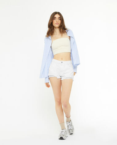 Short en jean Femme Taille Haute Basse Troue Destroy Pimkie