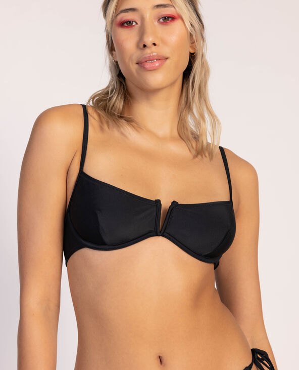 Haut de maillot corbeille noir - Pimkie