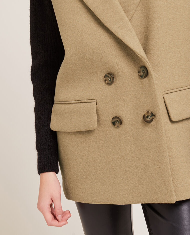 Veste oversize sans manches beige - Pimkie