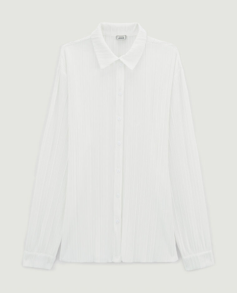 Chemise maille plissée blanc - Pimkie
