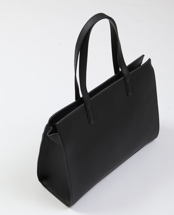 Sac à main en faux cuir noir - Pimkie