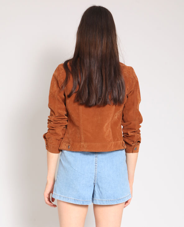Veste en faux cuir camel - Pimkie