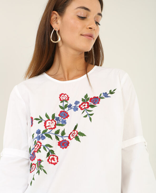 Blouse brodée blanc - Pimkie