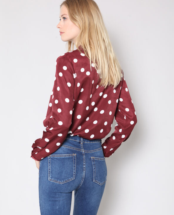 Blouse à pois 2025 femme