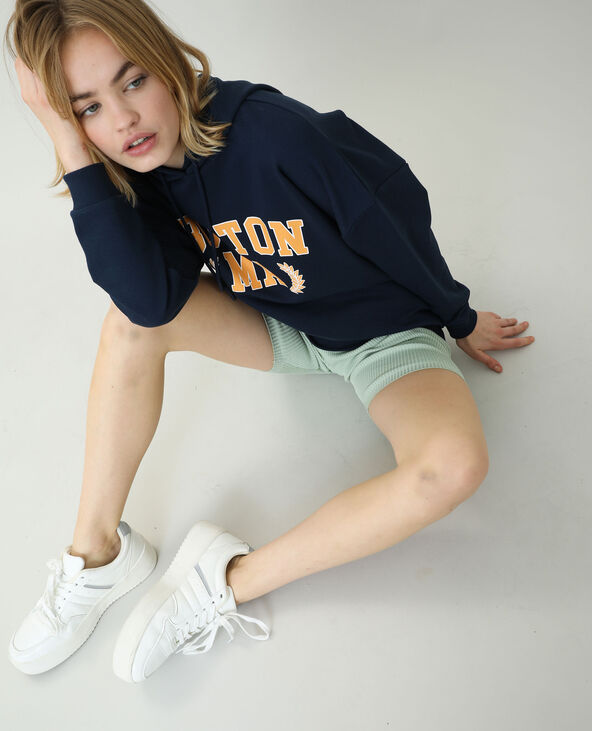 Sweat oversize à capuche bleu marine - Pimkie