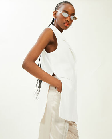 Veste blazer sans manches blanc - Pimkie