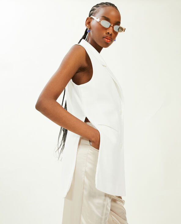 Veste blazer sans manches blanc - Pimkie