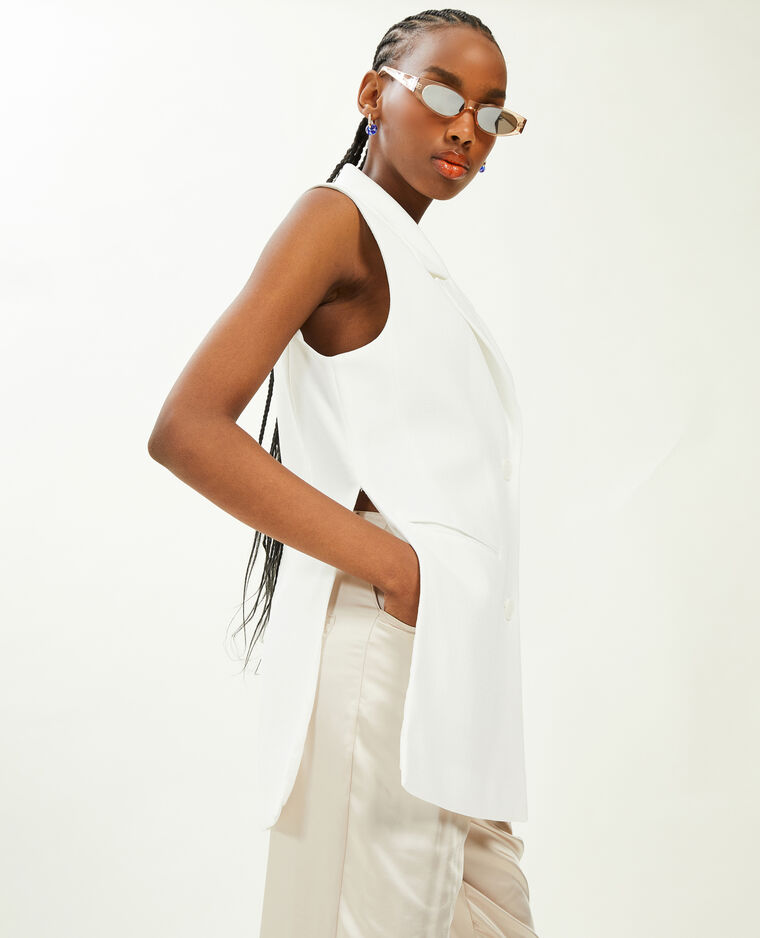 Veste blazer sans manches blanc - Pimkie