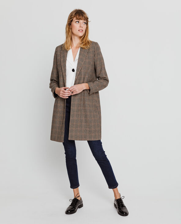 Manteau droit imprime
