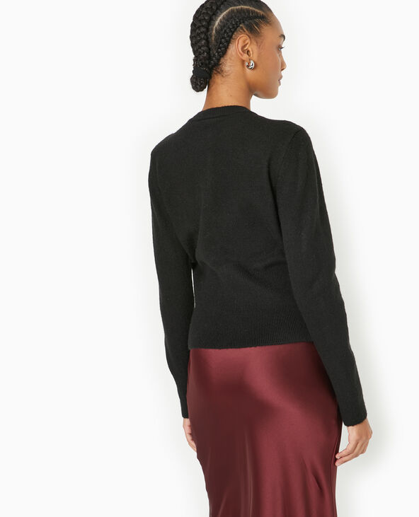 Gilet cintré avec boutons perles noir - Pimkie