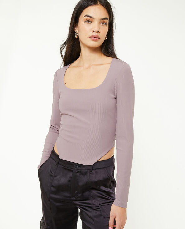 Top encolure carrée effet corset lilas - Pimkie