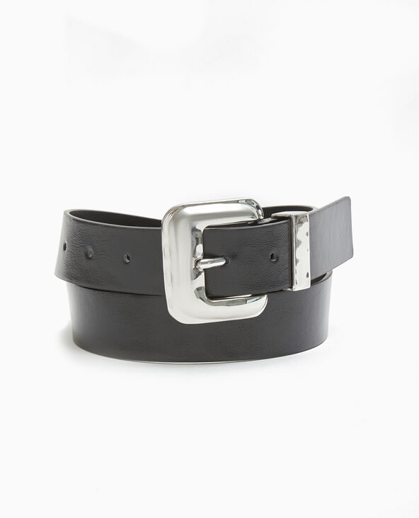 Ceinture avec boucle carrée noir - Pimkie