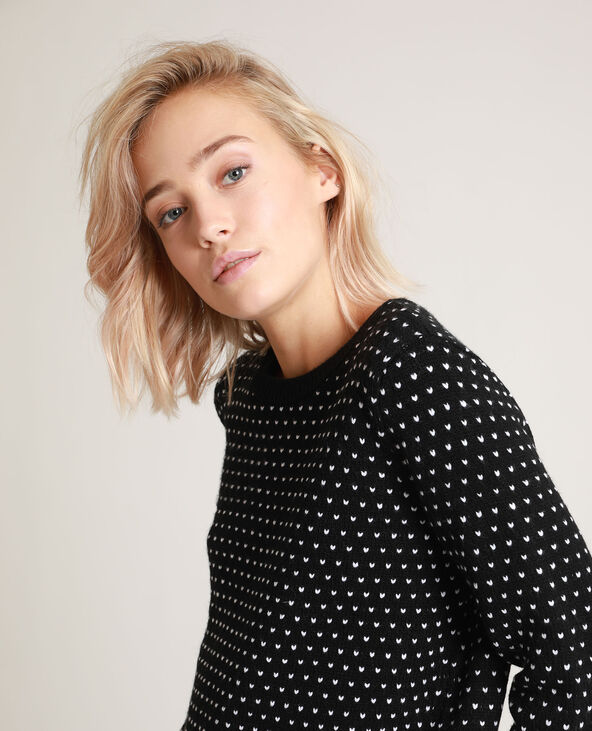 Pull bicolore noir - Pimkie