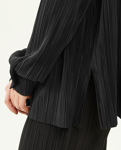 Chemise maille plissée noir - Pimkie
