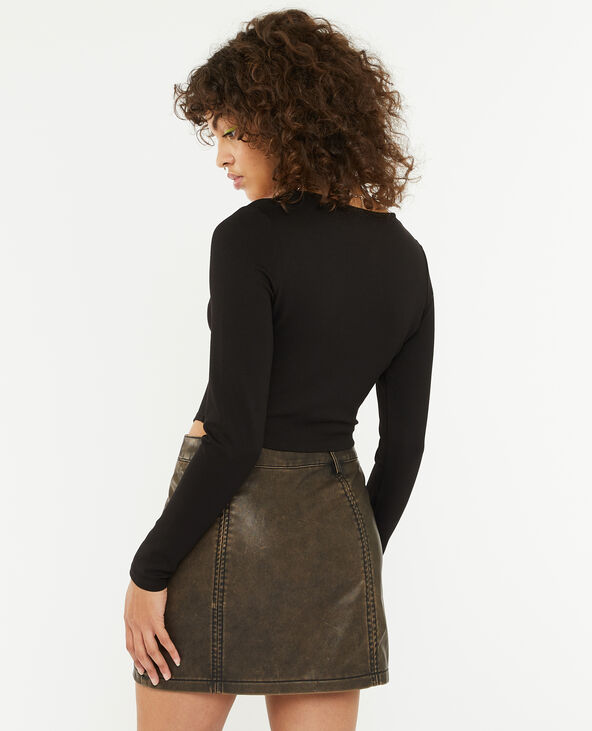 Top court manches longues noir - Pimkie
