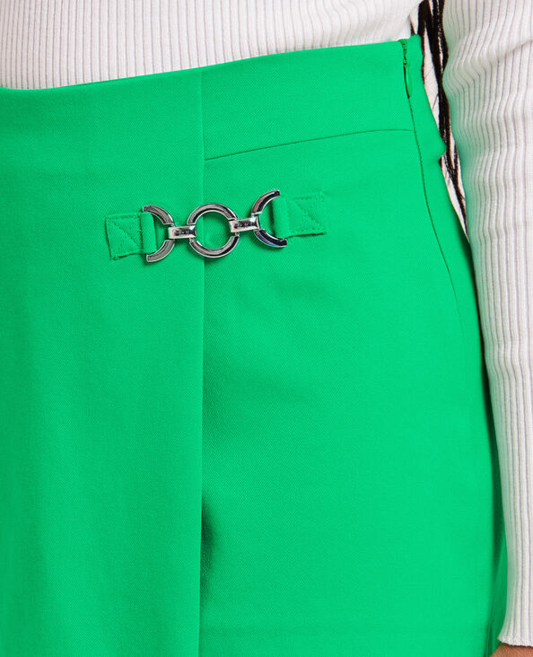 Jupe-short avec boucle métallique vert - Pimkie