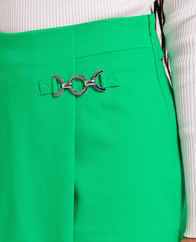 Jupe-short avec boucle métallique vert - Pimkie