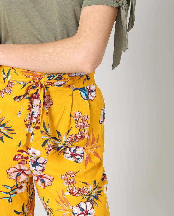 Pantalon fluide imprimé orange - Pimkie
