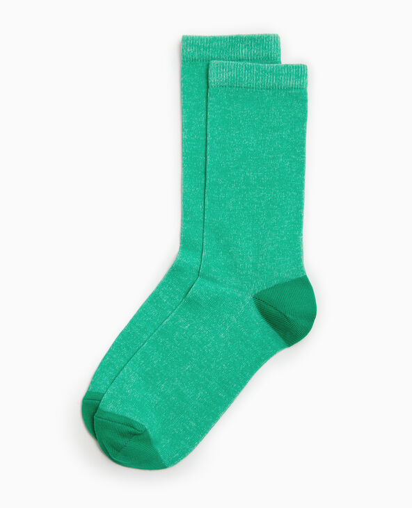 Chaussettes en maille chinée vert clair - Pimkie