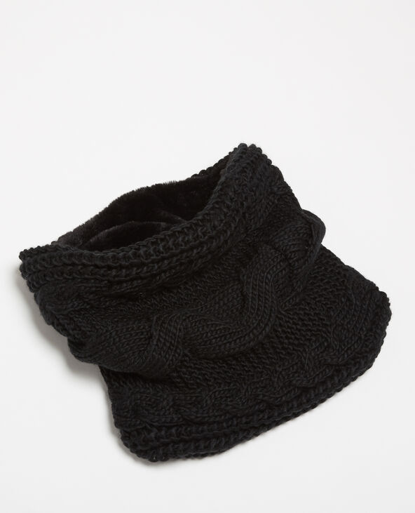 Col en fausse fourrure noir - Pimkie