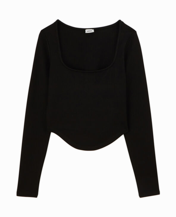 Top court manches longues noir - Pimkie