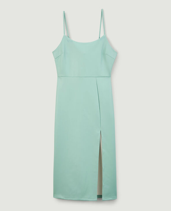 Robe midi en simili cuir vert - Pimkie