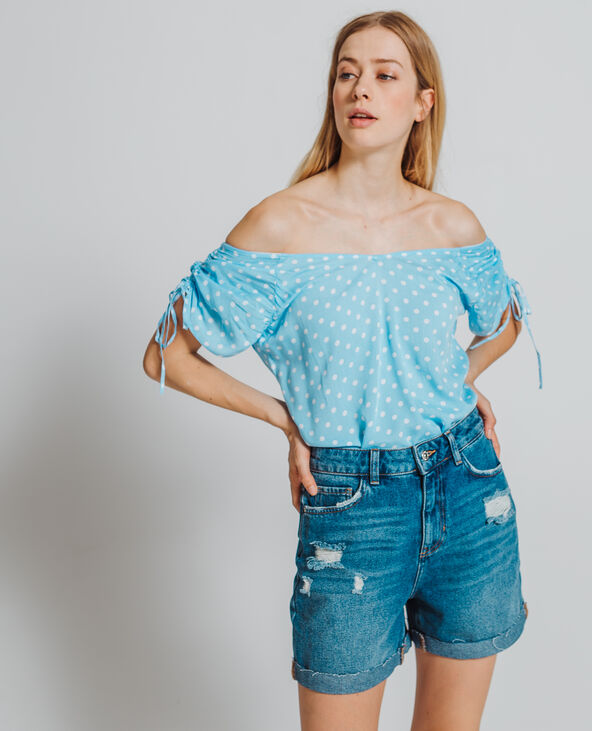 Top à pois bleu - Pimkie
