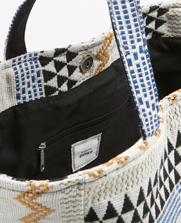 Grand cabas motif ethnique noir - Pimkie