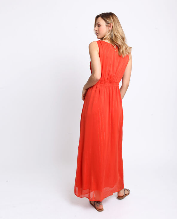 Robe longue empire marron - Pimkie