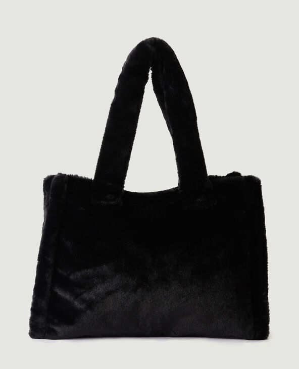 Sac cabas moumouté noir - Pimkie