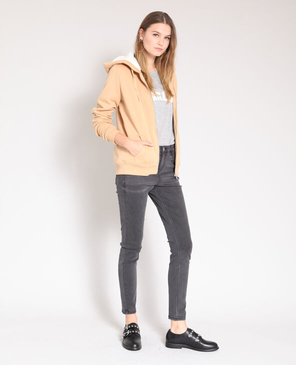Sweat zippé beige - Pimkie