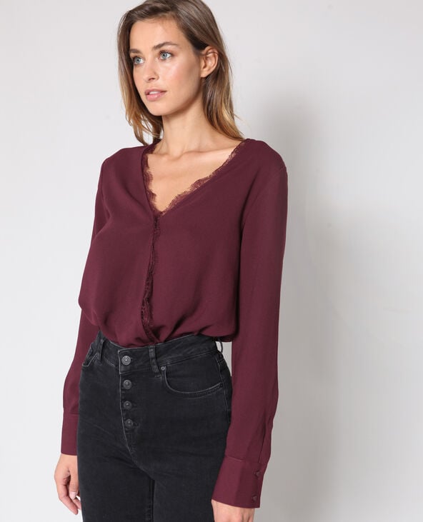 Body chemisier bordeaux - Pimkie