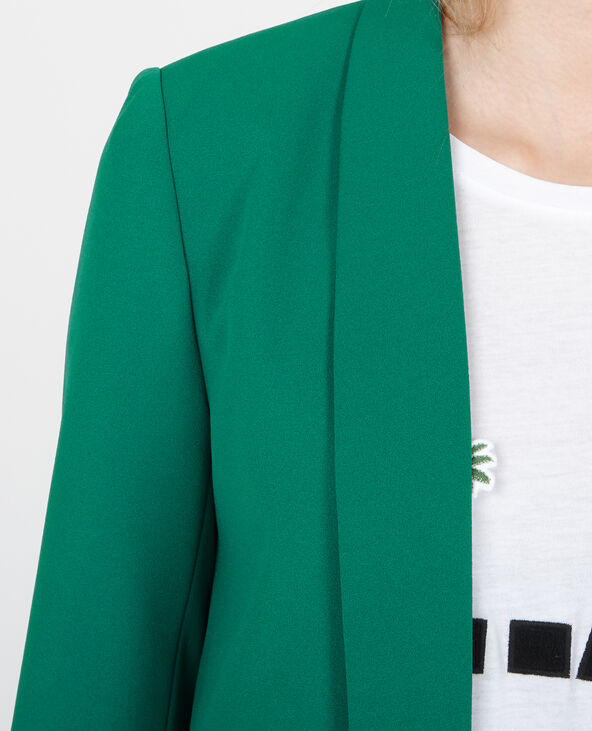 Blazer col châle vert émeraude - Pimkie