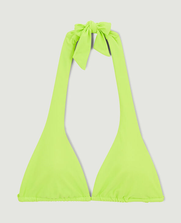Haut de maillot triangle 8 positions vert fluo - Pimkie